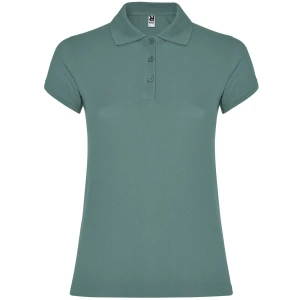 Koszulka POLO STAR WOMAN spokojna niebieska - bawełniana damska