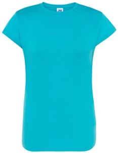 Koszulka REGULAR COMFORT turquoise  - bawełniana damska 