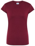 Koszulka REGULAR COMFORT burgundy - bawełniana damska