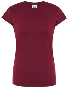 Koszulka REGULAR COMFORT burgundy - bawełniana damska