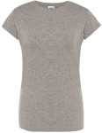 Koszulka REGULAR COMFORT grey melange - bawełniana damska