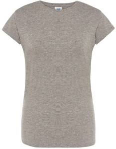 Koszulka REGULAR COMFORT grey melange - bawełniana damska