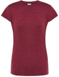 Koszulka REGULAR COMFORT burgundy heather - bawełniana damska