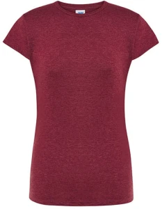 Koszulka REGULAR COMFORT burgundy heather - bawełniana damska