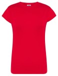 Koszulka REGULAR PREMIUM red - bawełniana damska 