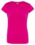 Koszulka REGULAR PREMIUM fucsia  - bawełniana damska 
