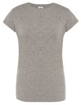 Koszulka REGULAR PREMIUM grey melange   - bawełniana damska