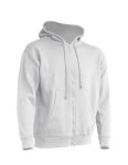 Bluza ZIPPED HOODED white - rozpinana męska