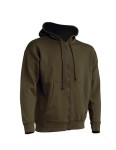 Bluza ZIPPED HOODED khaki - rozpinana męska 