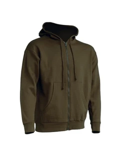 Bluza ZIPPED HOODED khaki - rozpinana męska 