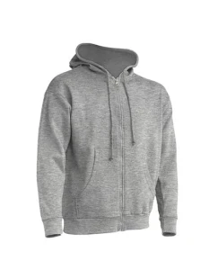 Bluza ZIPPED HOODED grey melange - rozpinana męska