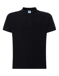 Koszulka POLO PORA 210 black - bawełniana męska 