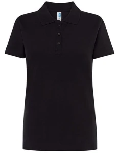 Koszulka POLO POPL 200 black - bawełniana damska