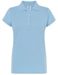 Koszulka POLO POPL 200 sky blue - bawełniana damska