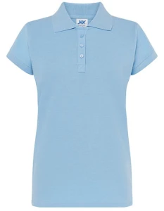 Koszulka POLO POPL 200 sky blue - bawełniana damska