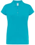 Koszulka POLO POPL 200 turquoise - bawełniana damska