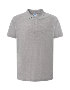 Koszulka POLO PORA 210 grey melange - bawełniana męska