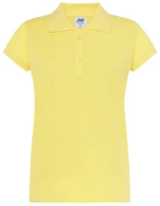 Koszulka POLO POPL 200 light yellow - bawełniana damska