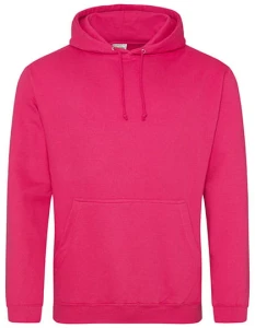 Bluza COLLEGE HOODIE hot pink - kangurka męska