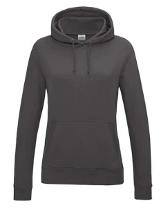 Women´s College Hoodie | Just Hoods charcoal - kangurka damska