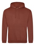 Bluza COLLEGE HOODIE red rust - kangurka męska
