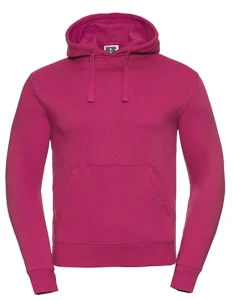Męska bluza Authentic z kapturem | Russel fuchsia - kangurka męska