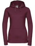 Bluza AUTHENTIC HOODED SWEAT burgundy - kangurka damska
