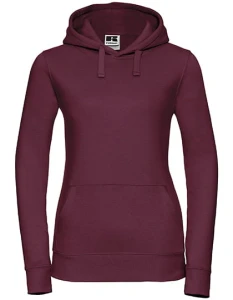 Damska bluza Authentic z kapturem | Russell burgundy - kangurka damska