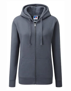 Damska bluza Authentic z kapturem zapinana na suwak | Russell convoy grey - rozpinana damska