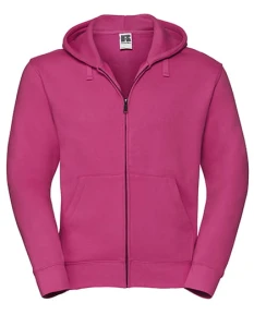 Męska bluza Authentic z kapturem zapinana na suwak | Russell fuchsia - rozpinana męska 