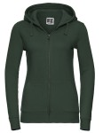 Bluza AUTHENTIC ZIPPED HOOD bottle green - rozpinana damska