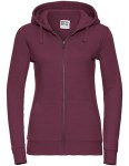 Bluza AUTHENTIC ZIPPED HOOD burgundy - rozpinana damska