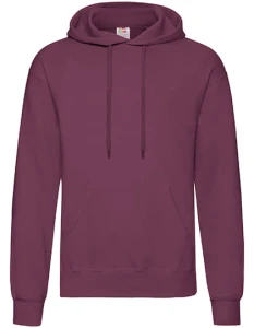 Męska bluza z kapturem Hooded Sweat Classic| Fruit of the Loom burgundy - kangurka męska