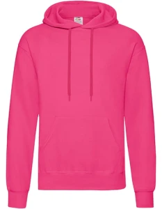 Męska bluza z kapturem Hooded Sweat Classic| Fruit of the Loom fuchsia - kangurka męska