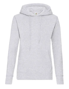 Damska bluza z kapturem Hooded Sweat Classic | Fruit of the Loom heather grey - kangurka damska