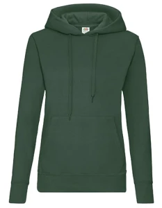 Damska bluza z kapturem Hooded Sweat Classic | Fruit of the Loom bottle green - kangurka damska