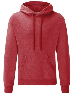 Męska bluza z kapturem Hooded Sweat Classic| Fruit of the Loom vintage heather red - kangurka męska