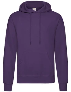 Męska bluza z kapturem Hooded Sweat Classic| Fruit of the Loom purple - kangurka męska