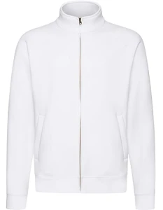 Bluza Sweat Jacket Premium | Fruit of the Loom white - rozpinana męska 