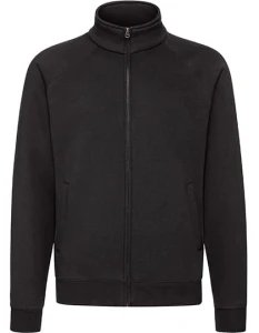 Bluza Sweat Jacket Premium | Fruit of the Loom  black - rozpinana męska 