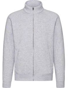 Bluza Sweat Jacket Premium | Fruit of the Loom heather grey - rozpinana męska 