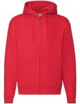 Bluza PREMIUM HOODED SWEAT JACKET red  - rozpinana męska