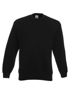 Bluza Set-In Sweat Classic | Fruit of the Loom black - klasyczna męska 
