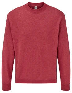 Bluza Set-In Sweat Classic | Fruit of the Loom vintage heather red - klasyczna męska 