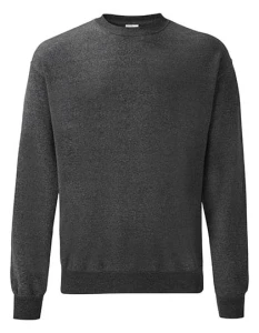 Bluza Set-In Sweat Classic | Fruit of the Loom dark heather grey - klasyczna męska  