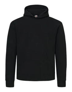 Męska bluza z kapturem Supercotton Hooded Sweat | Fruit of the Loom black - kangurka męska 