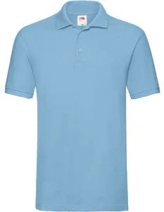 Koszulka POLO PREMIUM sky blue - bawełniana męska