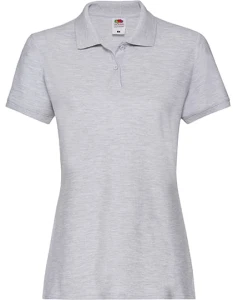 Koszulka LADIES POLO PREMIUM heather grey - bawełniana damska