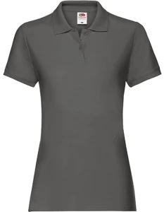 Koszulka LADIES POLO PREMIUM light graphite - bawełniana damska