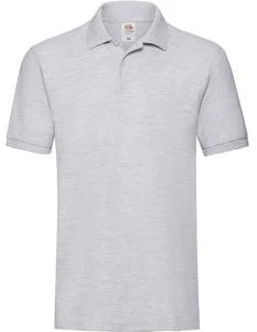 Koszulka POLO PREMIUM heather grey - bawełniana męska